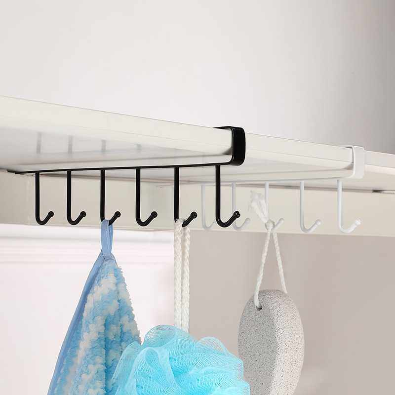 创意简约家居免打孔排钩厨房多用途铲子汤勺挂钩橱柜隔板下挂挂勾,收纳整理,挂门置物架,淘宝优惠券,粉丝福利购,淘宝优惠卷