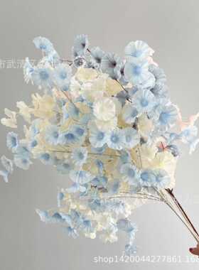 楼兰婚庆仿真花喇叭花吊顶款婚礼堂装饰绢布假花软装花艺