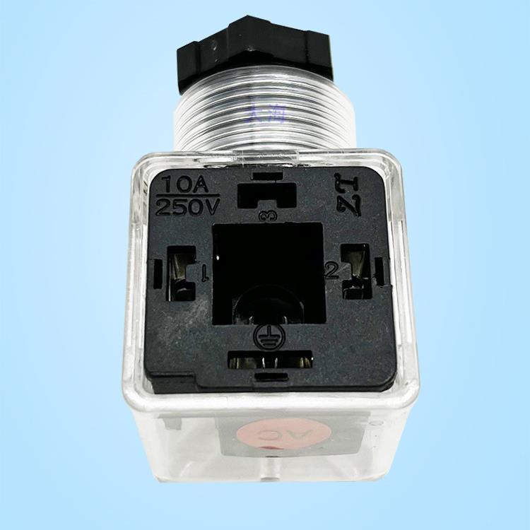 液压电磁阀插头换向阀线圈dc24带指示灯ac220v接头接线盒防尘防水
