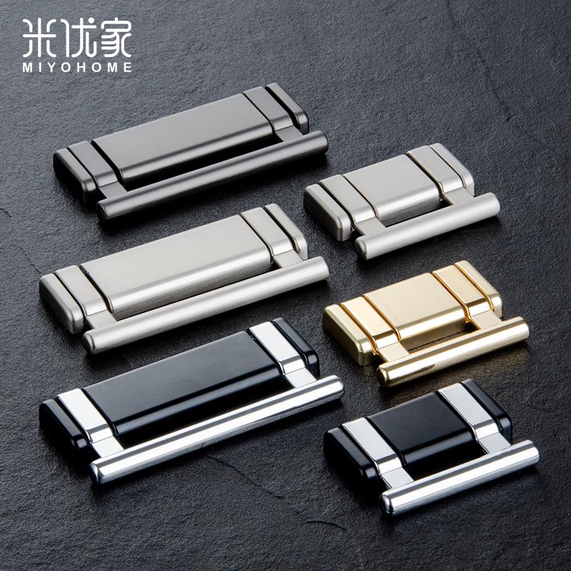 金色衣柜抽屉隐形暗拉手平隐藏现代简约床头柜暗扣柜子拉环把手