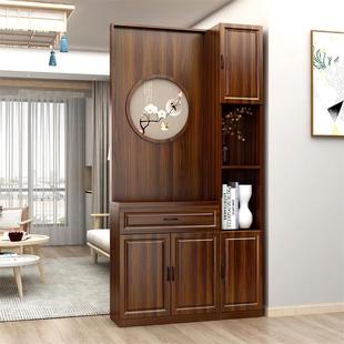 禅意屏风隔断玄关柜客厅入户正对门遮挡进门实木酒柜置物架 新中式