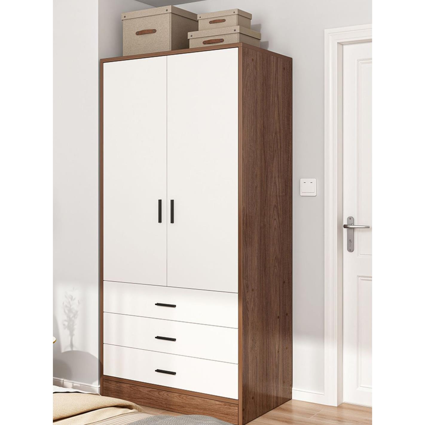 三门衣柜出租屋家用卧室储物柜经济型收纳柜子简约现代小户型衣橱