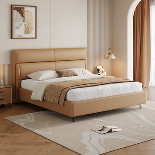 皇朝头层牛皮床主卧双人床法式 复古风床床1米八双人床DA2514