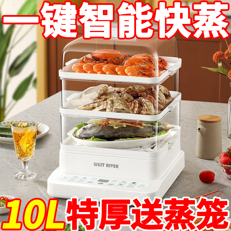 德国电蒸锅家用大容量多功能电蒸笼小型节能蒸蛋器厨房智能早餐机