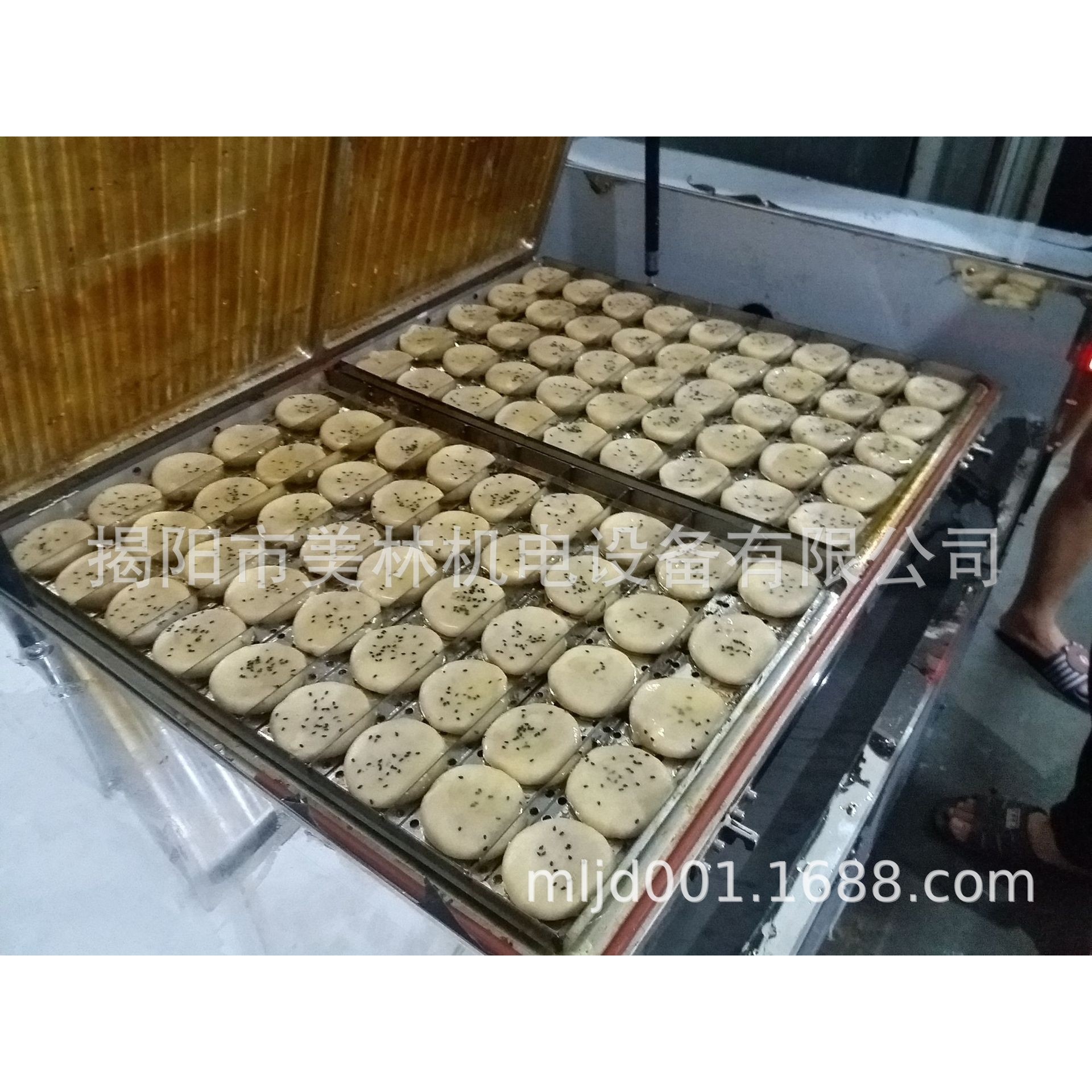 上下自动烤饼机烙饼机双表电饼铛 不锈钢双控温烙饼机煎饼机子