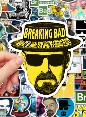 50张美剧绝命毒师手账贴纸电脑手机壳行李箱贴画 Breaking Bad