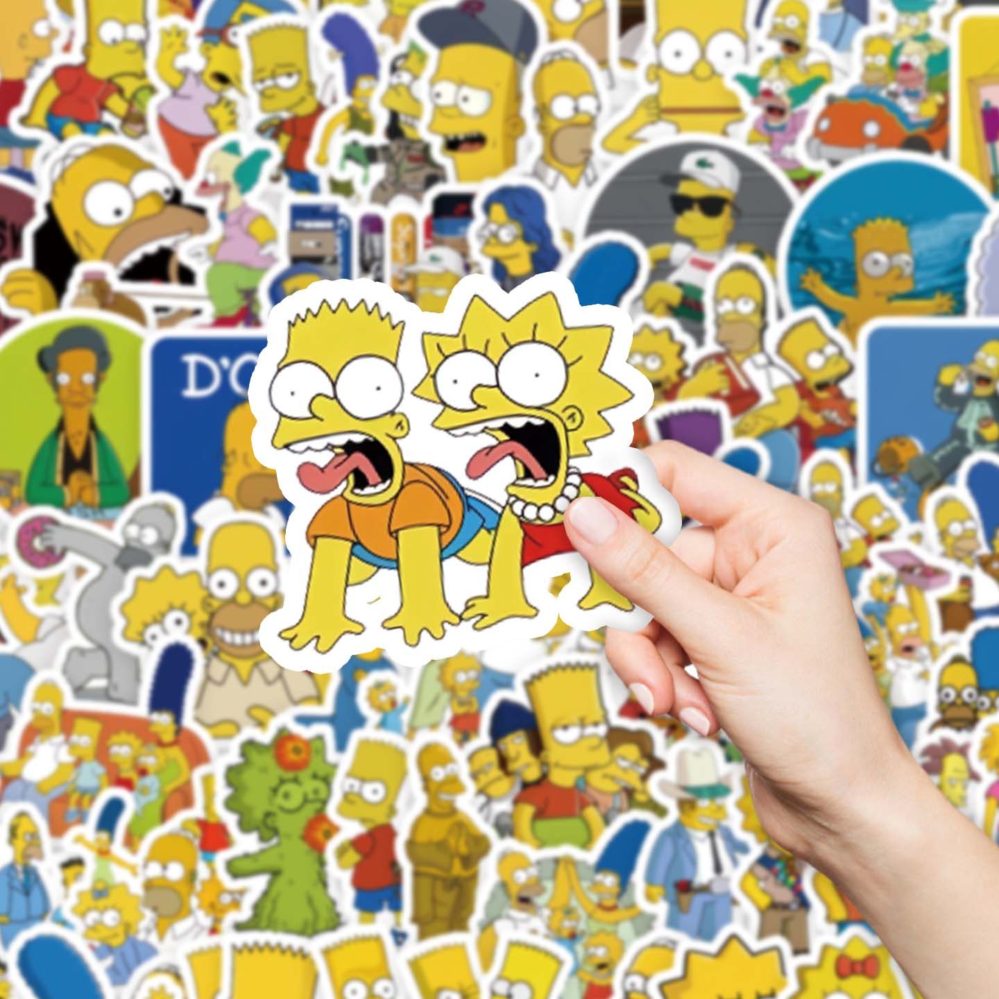 辛普森一家卡通贴纸动漫周边行李箱手机壳吉他电脑DIY装饰贴纸包,玩具/童车/益智/积木/模型,贴纸,淘宝优惠券,粉丝福利购,淘宝优惠卷