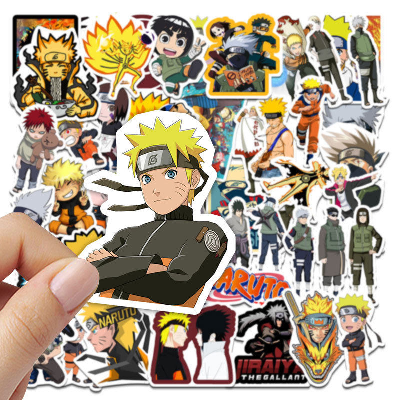 50张动漫火影忍者贴纸鸣人卡卡西电脑玩具儿童防水贴画 Naruto