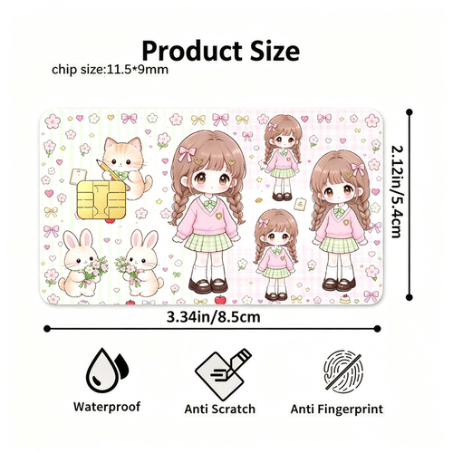 软萌小兔小猫卡通防水防刮贴纸