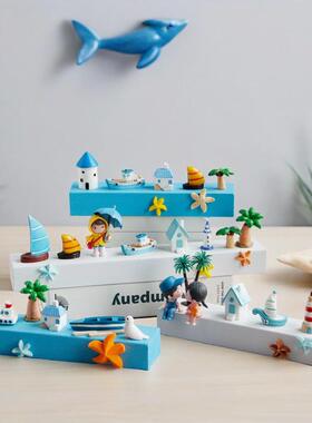 创意地中海风格客厅书房桌面装饰小摆件儿童房海洋元素主题摆设