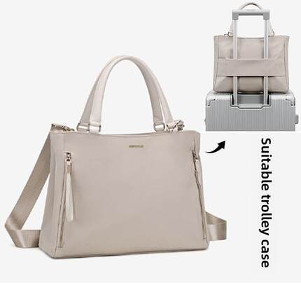 高端女士包公文包多层休闲商务工作A4文件通勤大容量笔记本电脑包14 15.6 16英寸一包三用