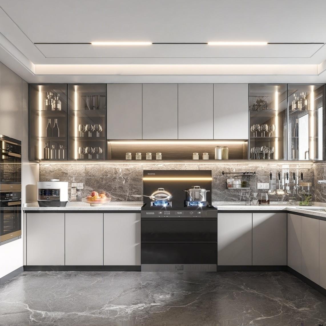 石膏板集成吊顶铝蜂窝大板1.8轨道线型灯泛光聚光格栅灯线性led灯