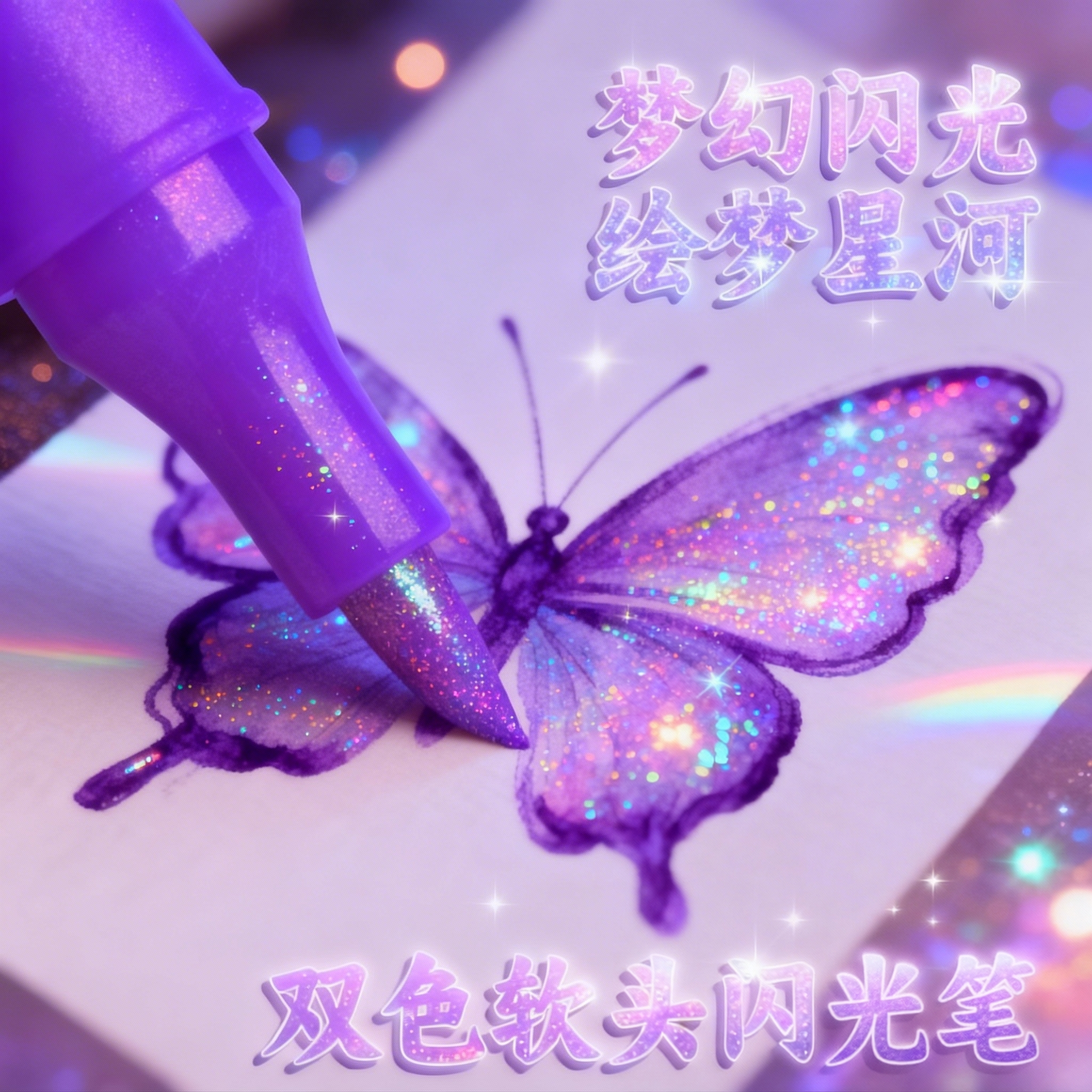 2025新款96色双头闪光丙烯马克笔