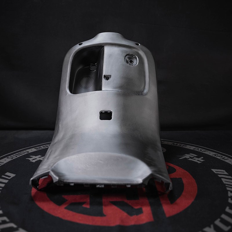 九号电动车E300P原车改装斜纹哑光碳纤维PP件黑件外壳车头挡风板