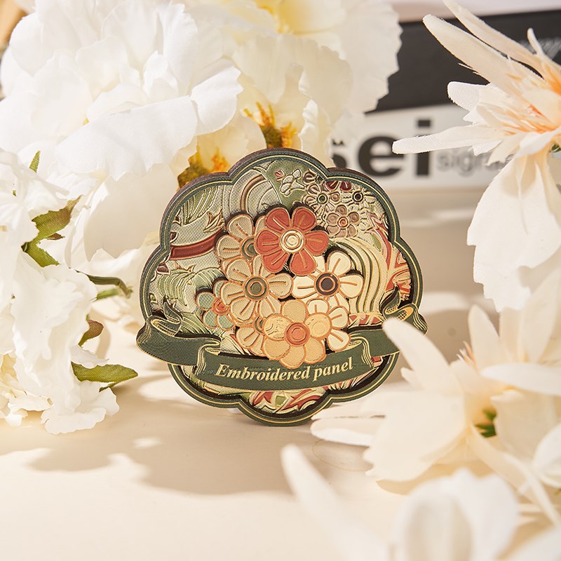 大英博物馆V&A博物馆沃尔特克兰系列杏林春燕木质银箔冰箱贴