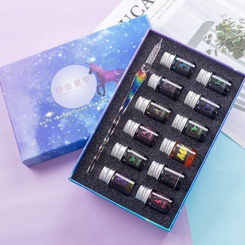 玻璃笔星空蘸水钢笔水晶笔古风彩其它功能笔