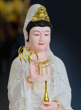 梵台观音菩萨佛像家用中式南海观世音办公摆件南无观世音佛具送礼