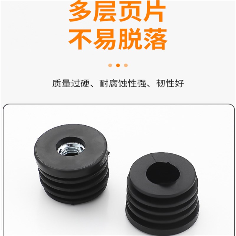 圆管塞螺母塞方管堵塞头可调节螺丝脚垫增高神器桌椅子管盖帽胶塞