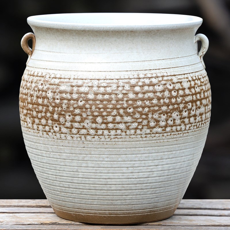 特大号陶瓷花盆家用大口径紫砂三角梅盆景盆栽透气陶土大花盆