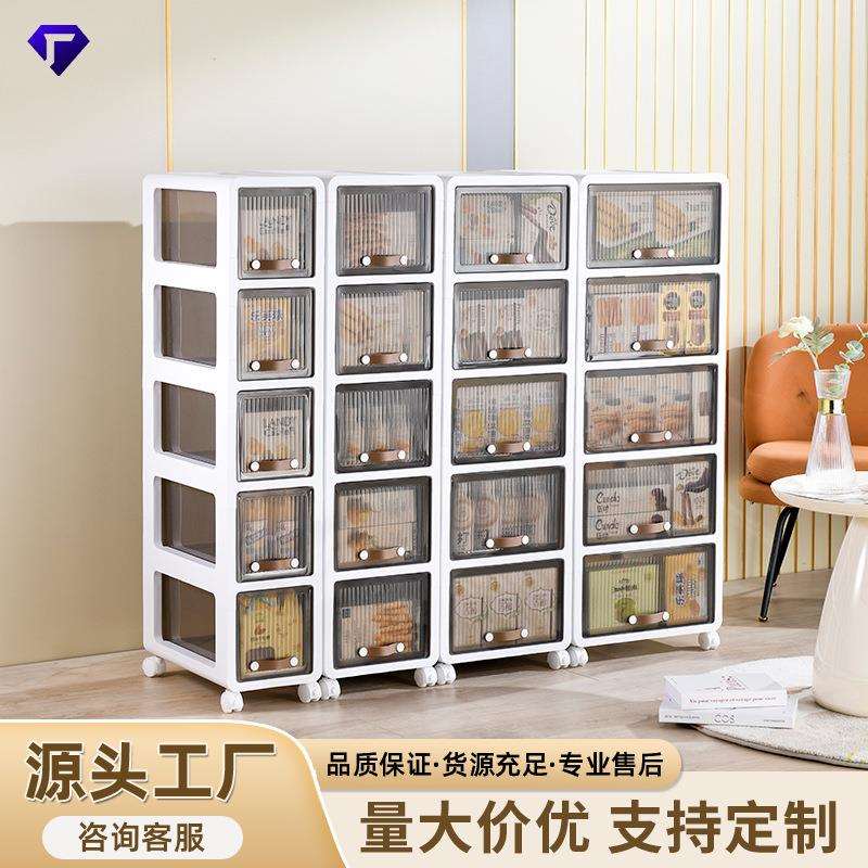 工厂多层可移桌下抽屉收纳柜小推车置物架储物滑轮落地收纳盒