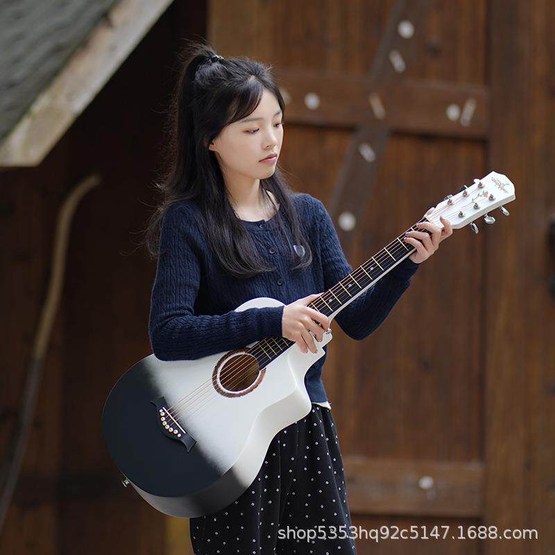 40/41寸民谣单板高档渐变吉他初学者男生女生入门木吉他