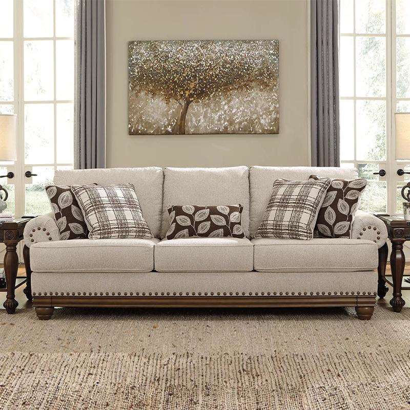 美式实木布艺沙发三人组合套装客厅家具法式新中式现代简约小户型