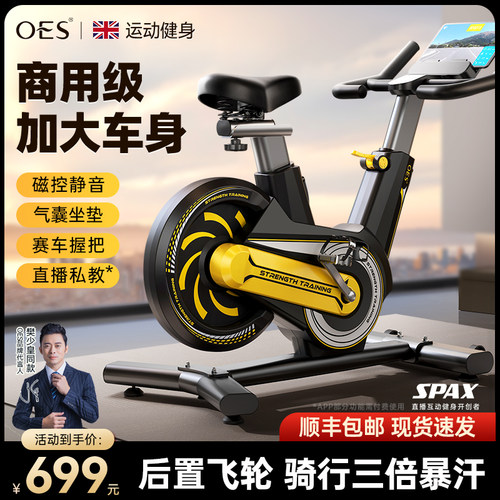 OES动感单车健身家用款静音小型室内有氧运动自行车减肥健身器材