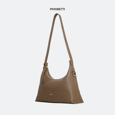PIMOBETTI中号月牙包系列设计师款头层牛皮单肩斜挎包通勤百搭
