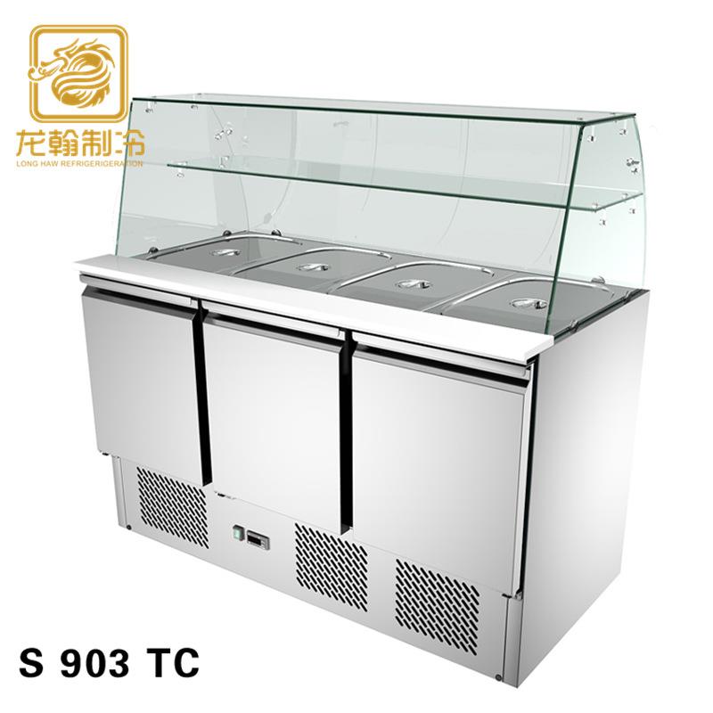 广州厂家不锈钢冷藏柜沙拉工作台披萨工作台冷藏保鲜柜