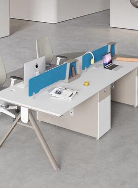 职员办桌椅组合简约公代白色2//6现人位屏风KR-1135工位员工卡位