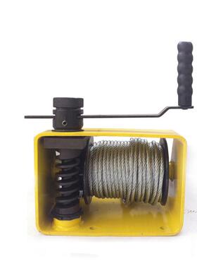 500kg1000k自锁手摇g绞盘船用扬重手动卷轴362卷机涡轮蜗型杆微型