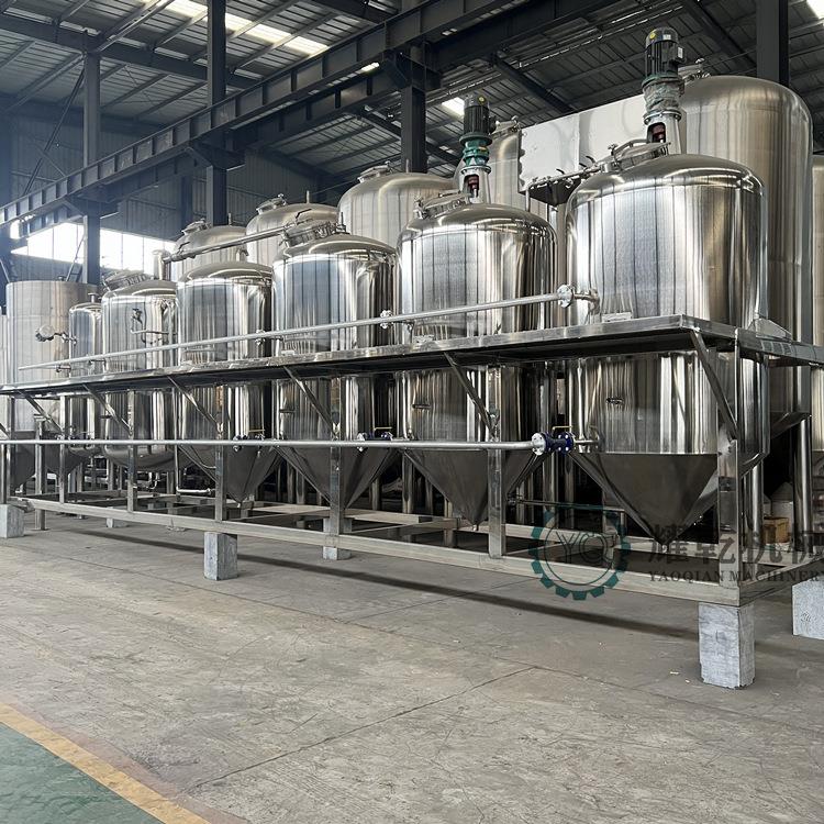 大豆油成套加工设MHQ备 5化0吨花大豆榨油浸出精生炼机 自动生油