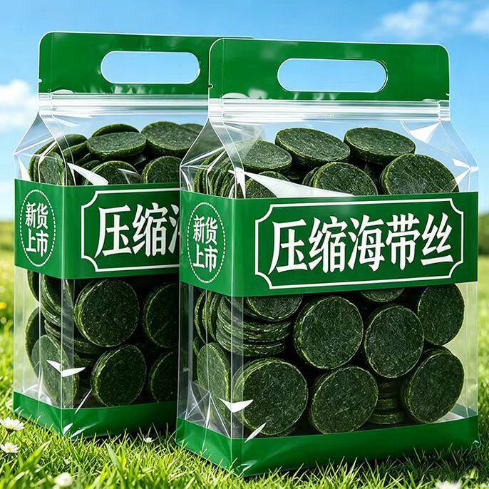 福建烘干压缩海带丝圆饼烘干海带丝干海带凉拌菜麻辣烫商用批发