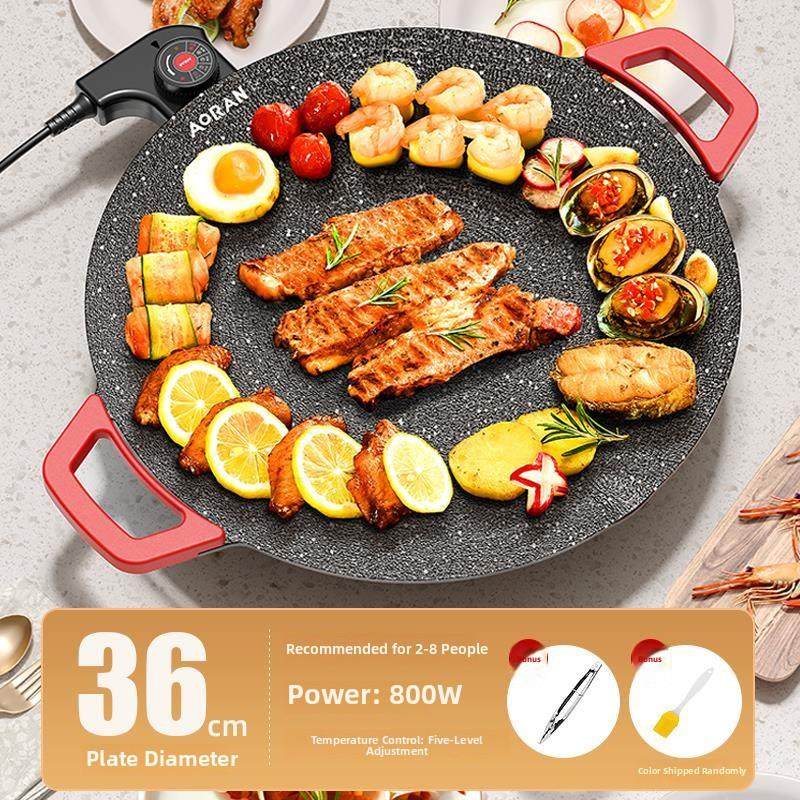 正品奥朗电烤架家用烧烤锅、烧烤盘、不粘锅、多功能烤锅、烧烤煎