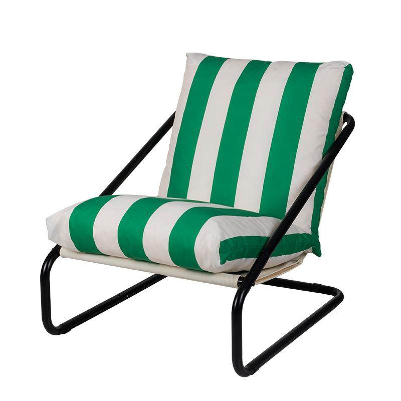 慵懒空间设计师轻奢懒人沙发椅简约家用条纹扶手椅网红靠背单人椅