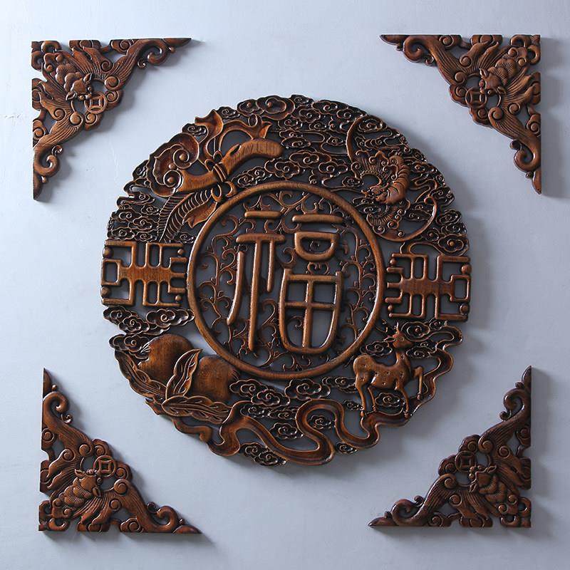 角花中式仿古门窗花格花窗吊顶玄关隔断实木电视背景墙装饰香樟木,家居饰品,木雕,淘宝优惠券,粉丝福利购,淘宝优惠卷