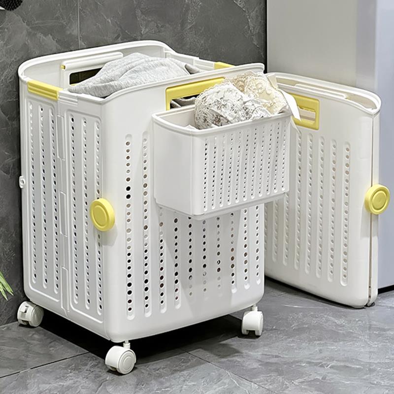 脏衣服收纳筐卫生间脏衣篓可折叠壁挂洗衣篮小推车脏衣篮家用篓子
