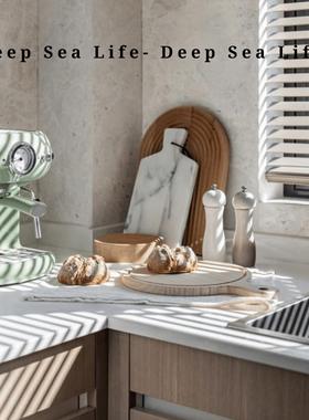 现代简约样板间公寓厨房烘培组合摆件咖啡机托盘彷真面包软装饰品