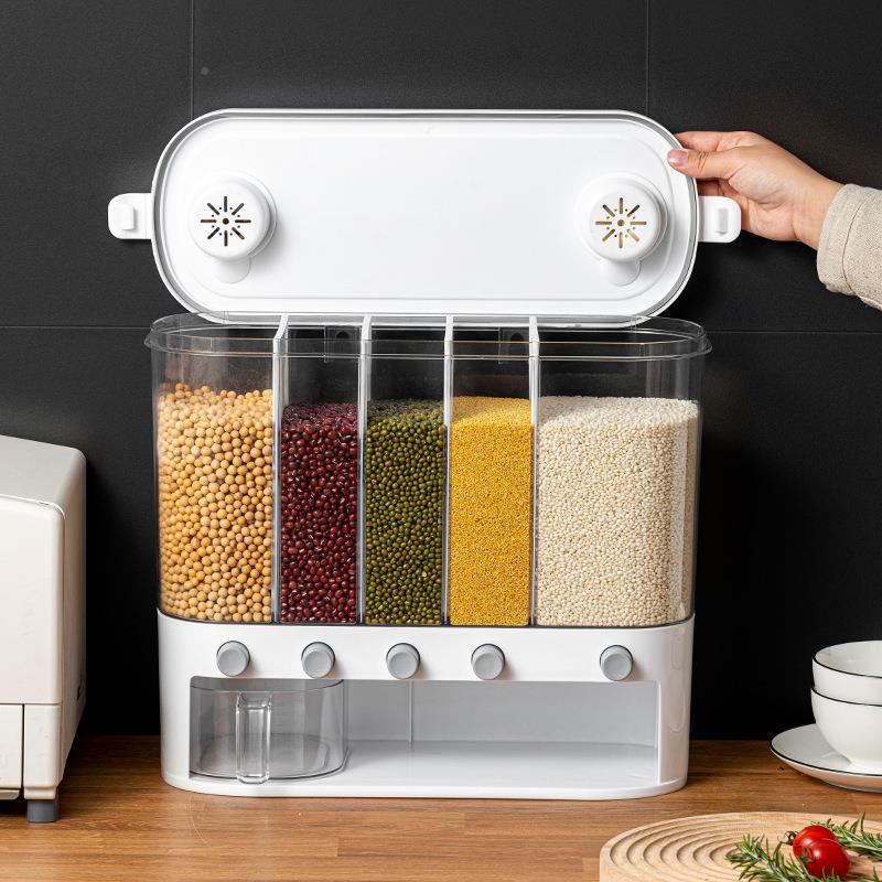 厨房五谷杂粮分隔储收纳密盒粮豆食谷物储存罐子封物神IDJ器分格