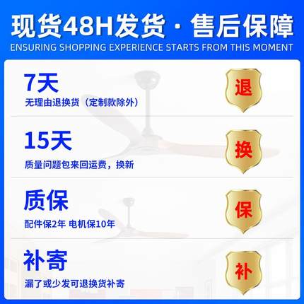 205新款大气吊扇灯客厅餐2山厅带灯风扇吊灯家用复古中2灯具扇风
