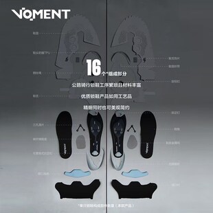 VOMENT公路骑行鞋碳底轻量宽版自行车锁鞋25年新款舒适系列
