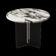 极简黑色大理石边几小户型客厅角几圆形侘寂风酒店小茶几电话边柜