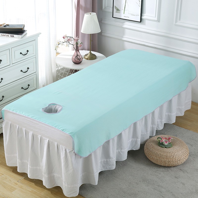 娇奢纯色加厚水洗棉美容院床单按摩推拿床皮肤管理床单可订制logo