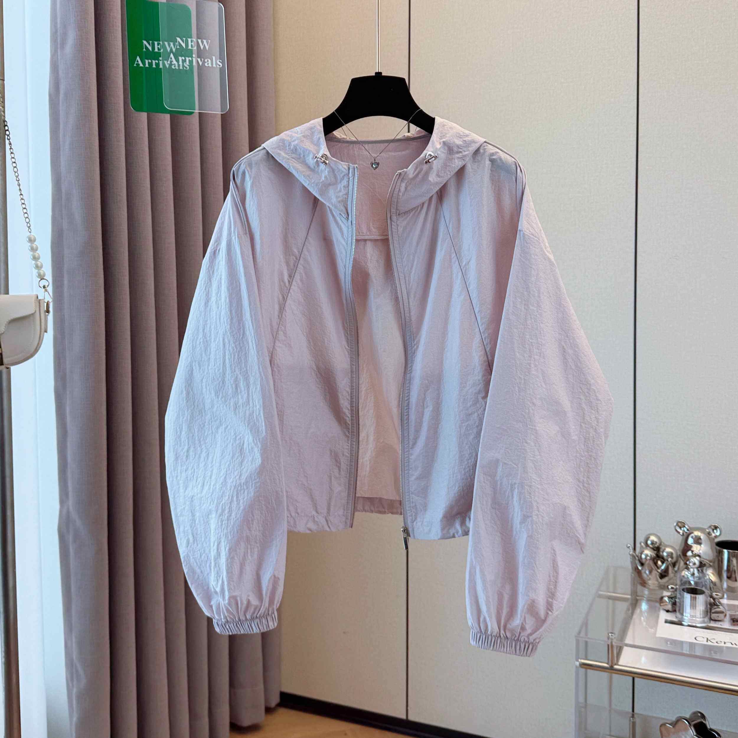 糖果色防晒衣女薄款开衫紫色防晒外套2026夏季连帽防晒服小个子
