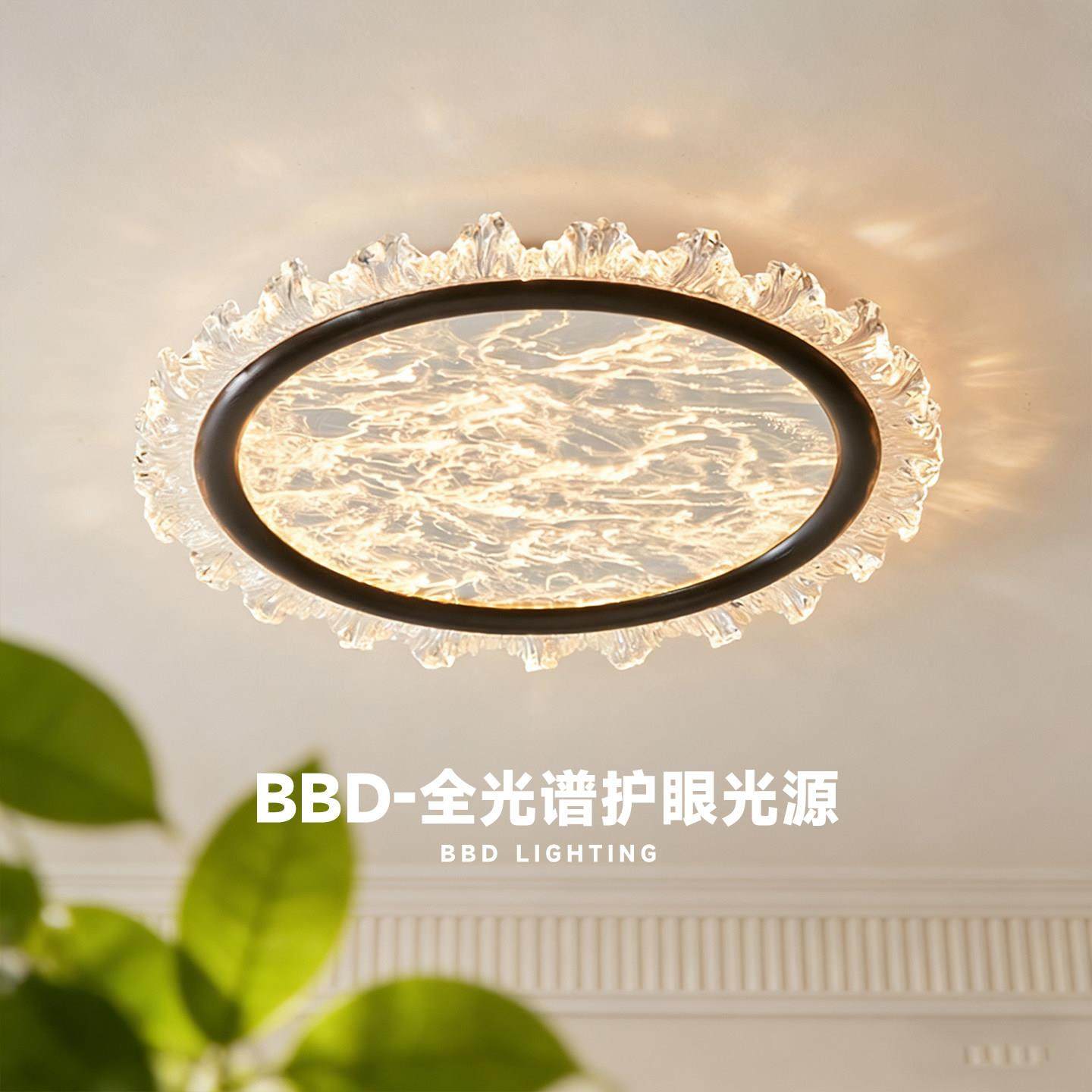 云雾主卧室吸顶灯2024新款高端设计师高级感轻奢房间书房花朵灯具