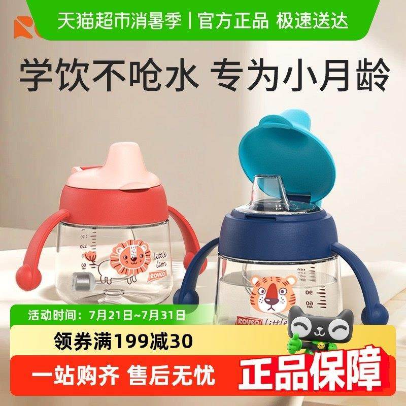 日康婴儿学饮杯6个月1岁儿童水杯硅胶吸管杯奶瓶家用宝宝鸭嘴杯,婴童用品,儿童水杯,淘宝优惠券,粉丝福利购,淘宝优惠卷