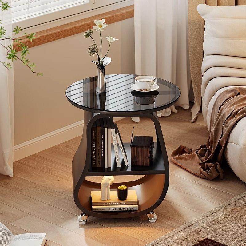 可移动边几家用客厅沙发侧边柜小茶几圆型小桌子小户型卧室床头柜