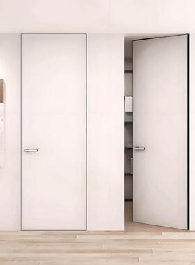 极简门隐形门暗门铝木门房门卧室窄边定制免漆无框室内涂料门隐藏