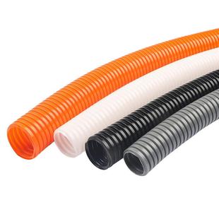 Pa6尼龙阻燃塑料波纹管灰色可开螺纹软管线套橙色18.5