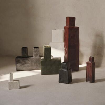 丹麦ferm LIVING Koa系列陶瓷花瓶 北欧风 花器摆件 现代简约